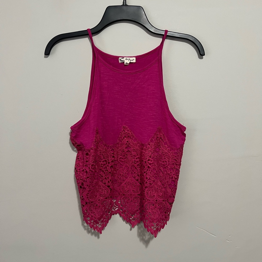 About A Girl Fuchsia Tank Top